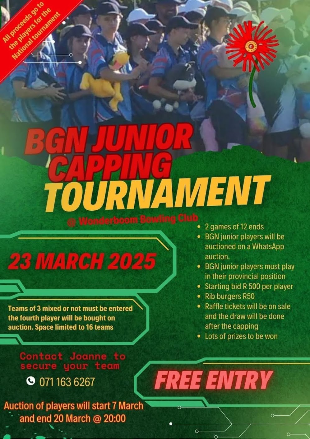 BGN Junior Capping Tournament flyer