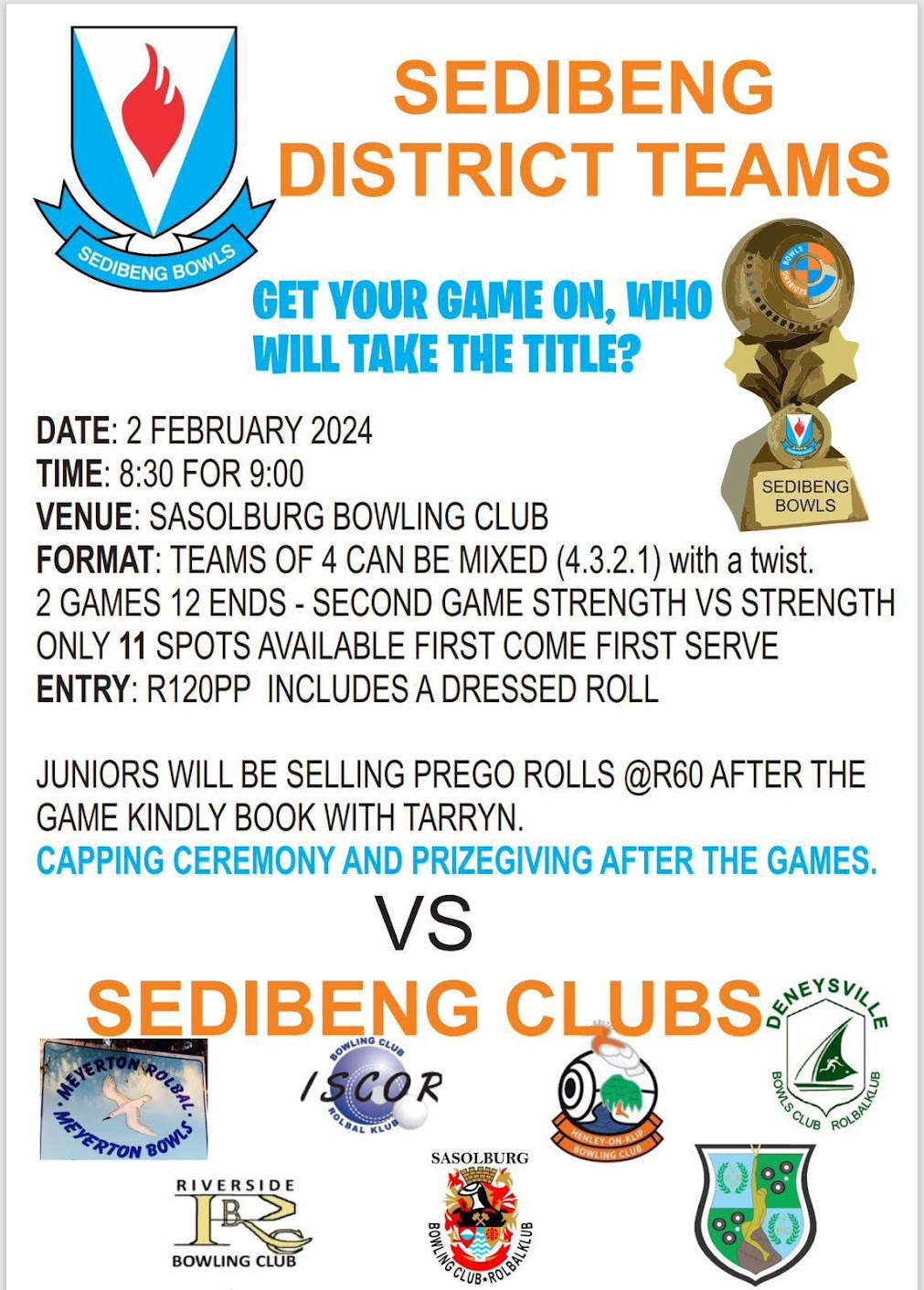 Sedibeng District Teams Fours flyer