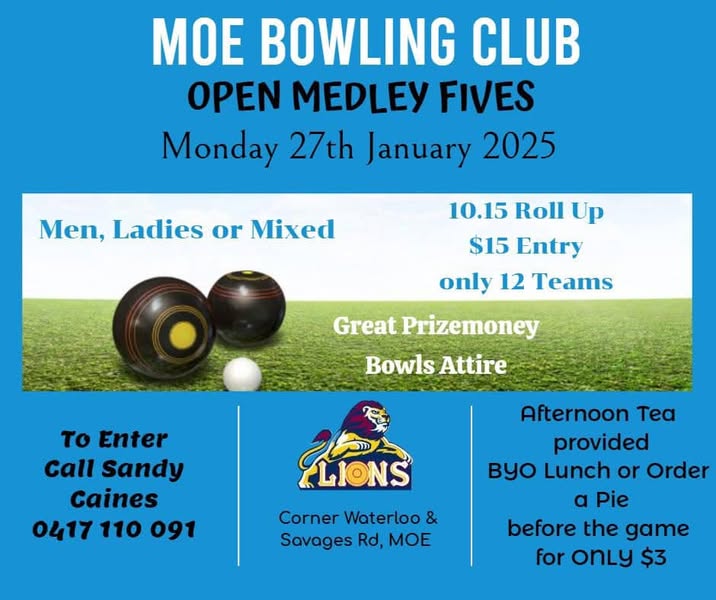 Open Medley Fives flyer