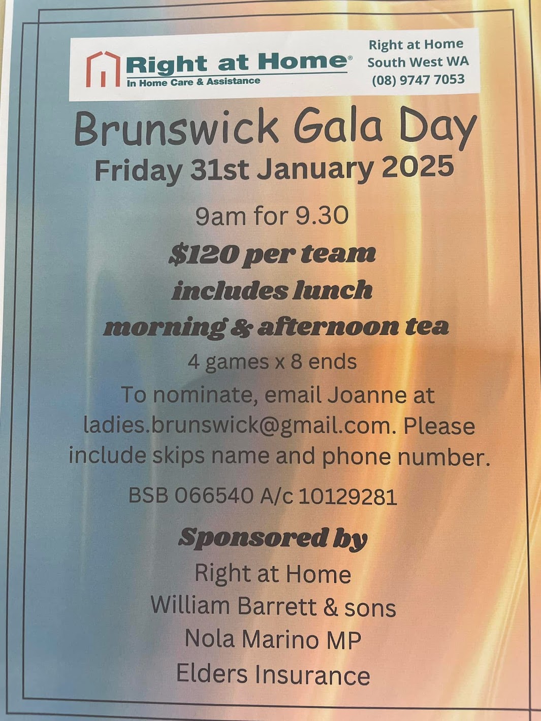 Brunswick Gala Day flyer