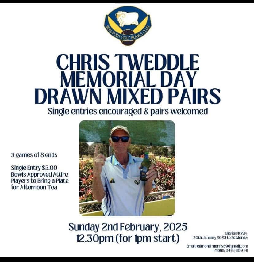 Chris Tweddle Memorial Day flyer