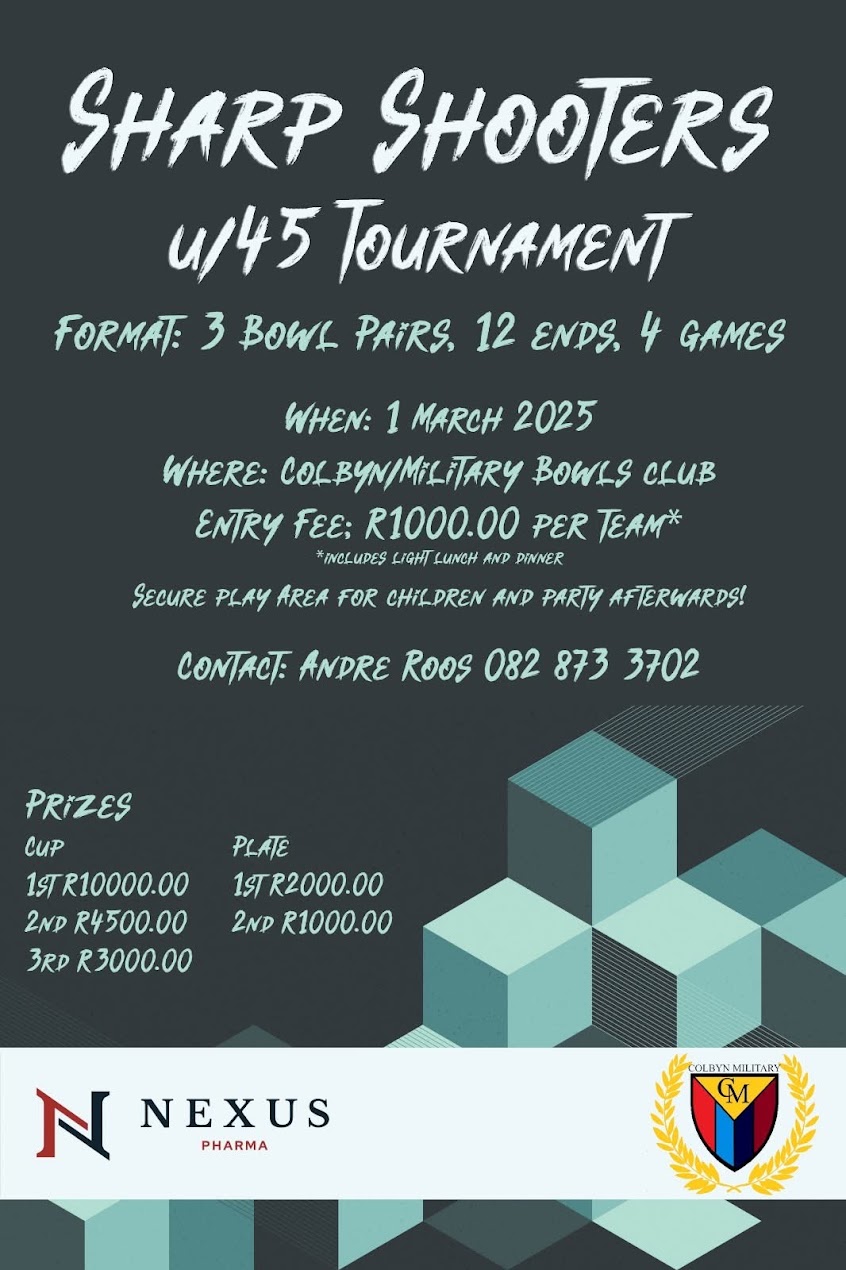 Sharp Shooters U45 Tournament flyer