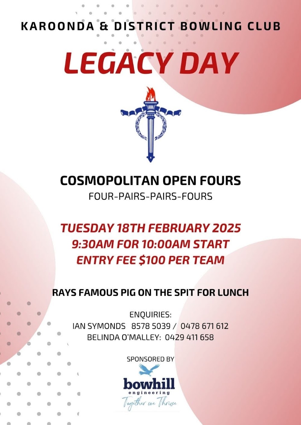 Cosmopolitan Open Fours flyer