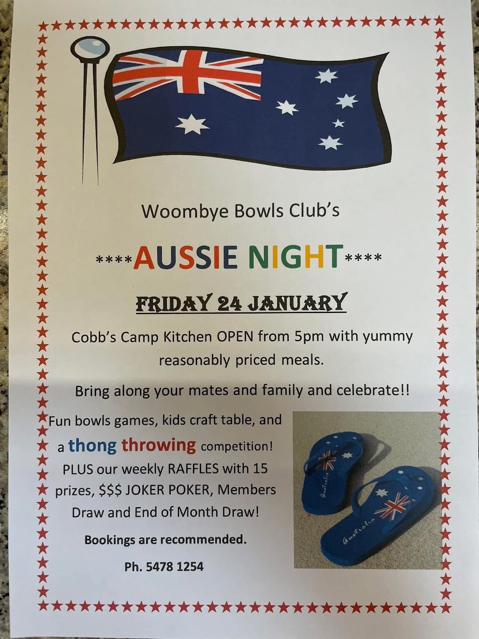Woombye Bowls Aussie Night