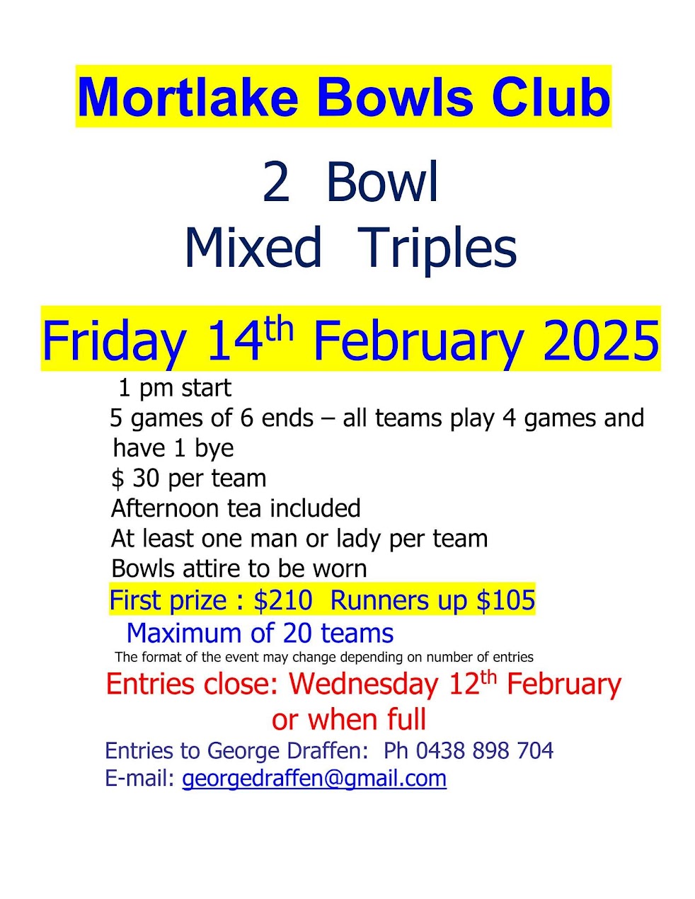 2 Bowl Mixed Triples