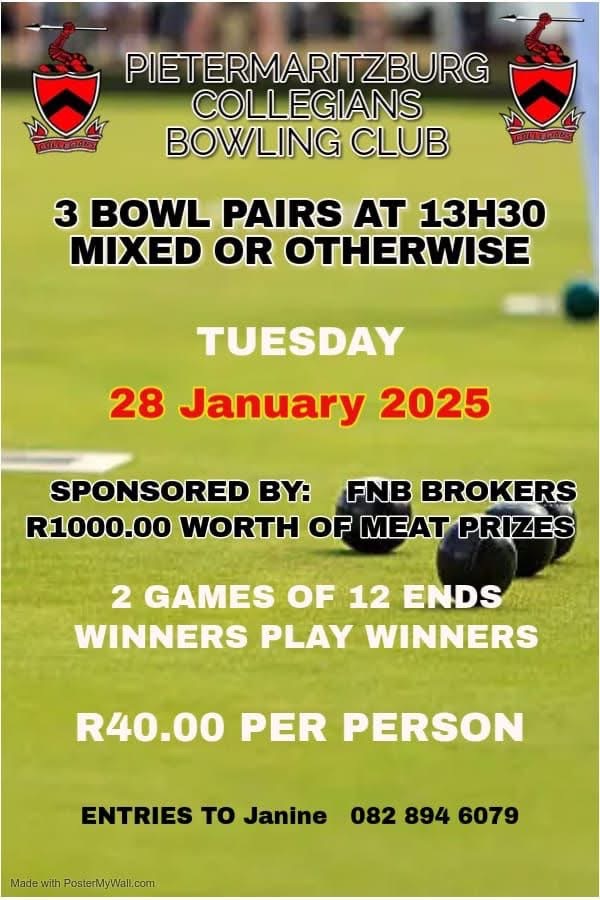 PMB 3 Bowl Pairs flyer