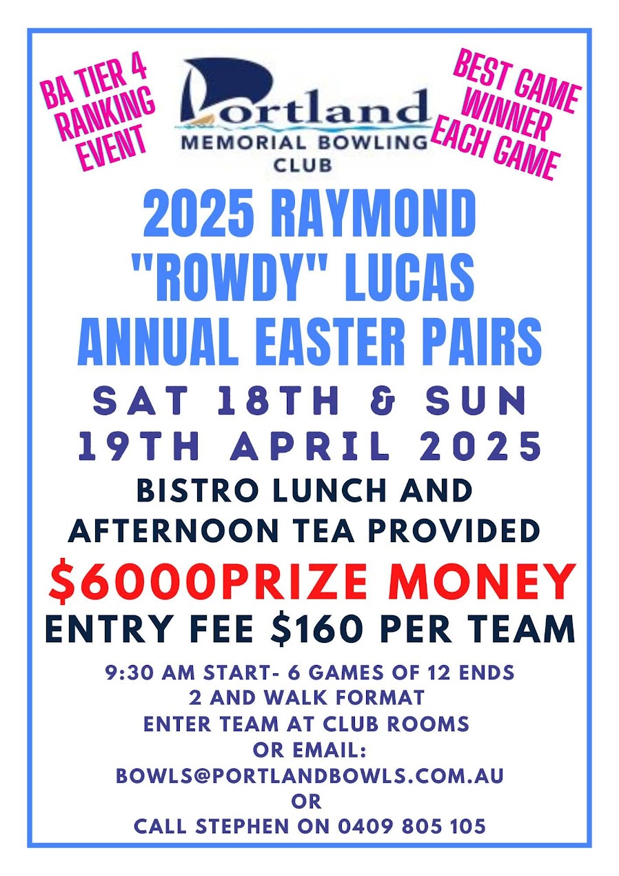 Raymond Rowdy Lucas Easter Pairs flyer