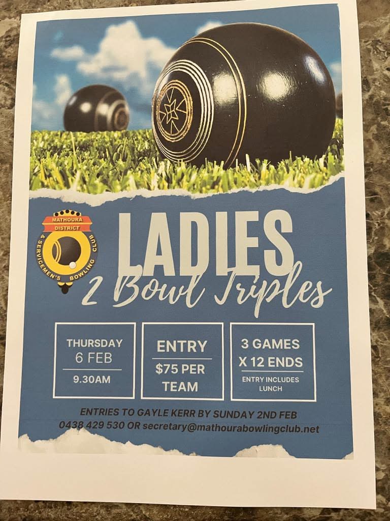 Ladies 2 Bowl Triples flyer