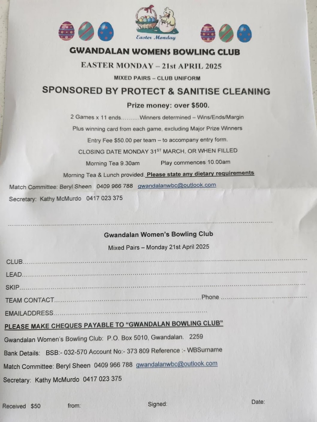 Easter Monday Mixed Pairs