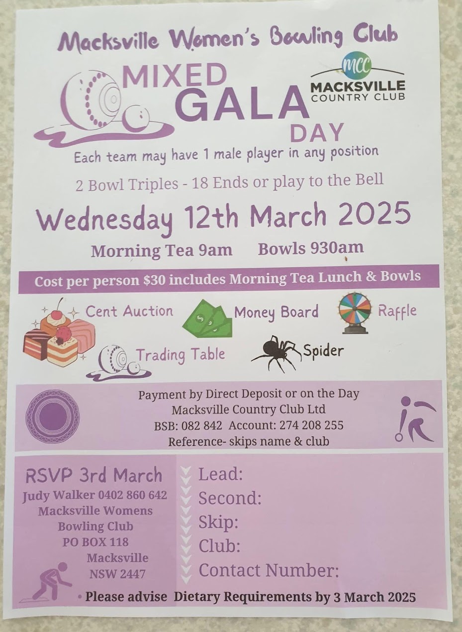 Mixed Gala Day flyer