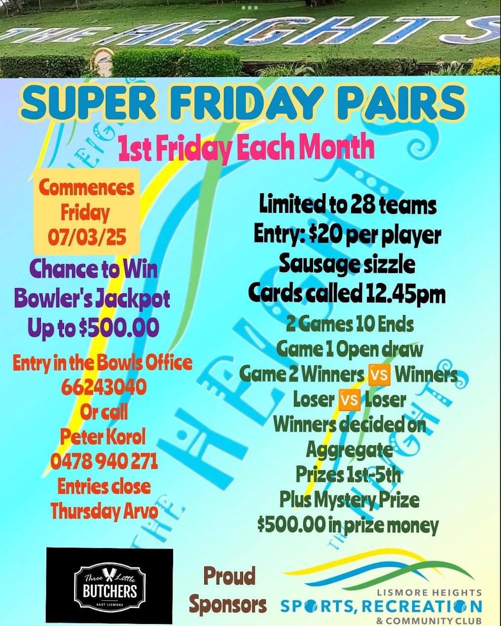 Super Friday Pairs flyer