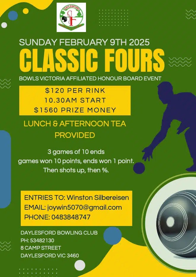 Daylesford Classic Fours flyer