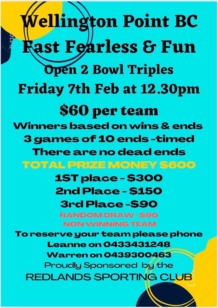 Fast Fearless & Fun Triples flyer