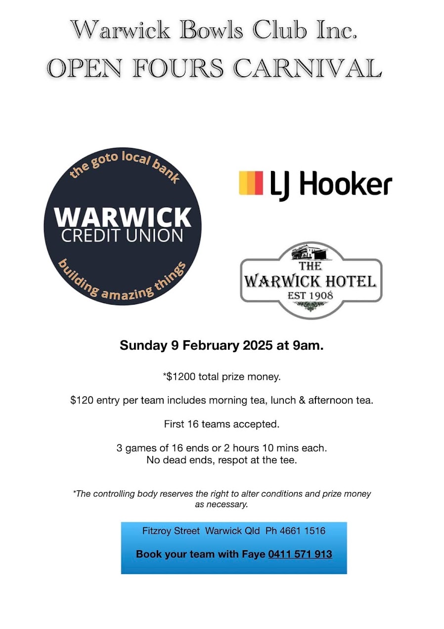 Open Fours Carnival flyer