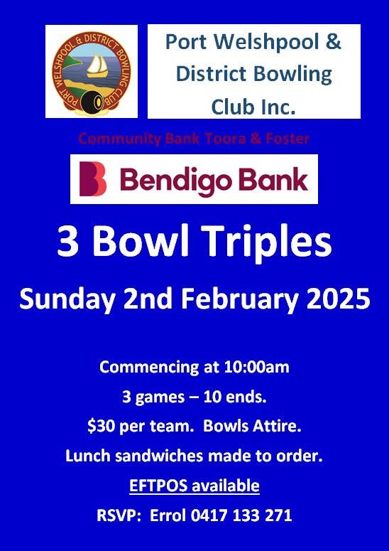 3 Bowl Triples Tournament flyer