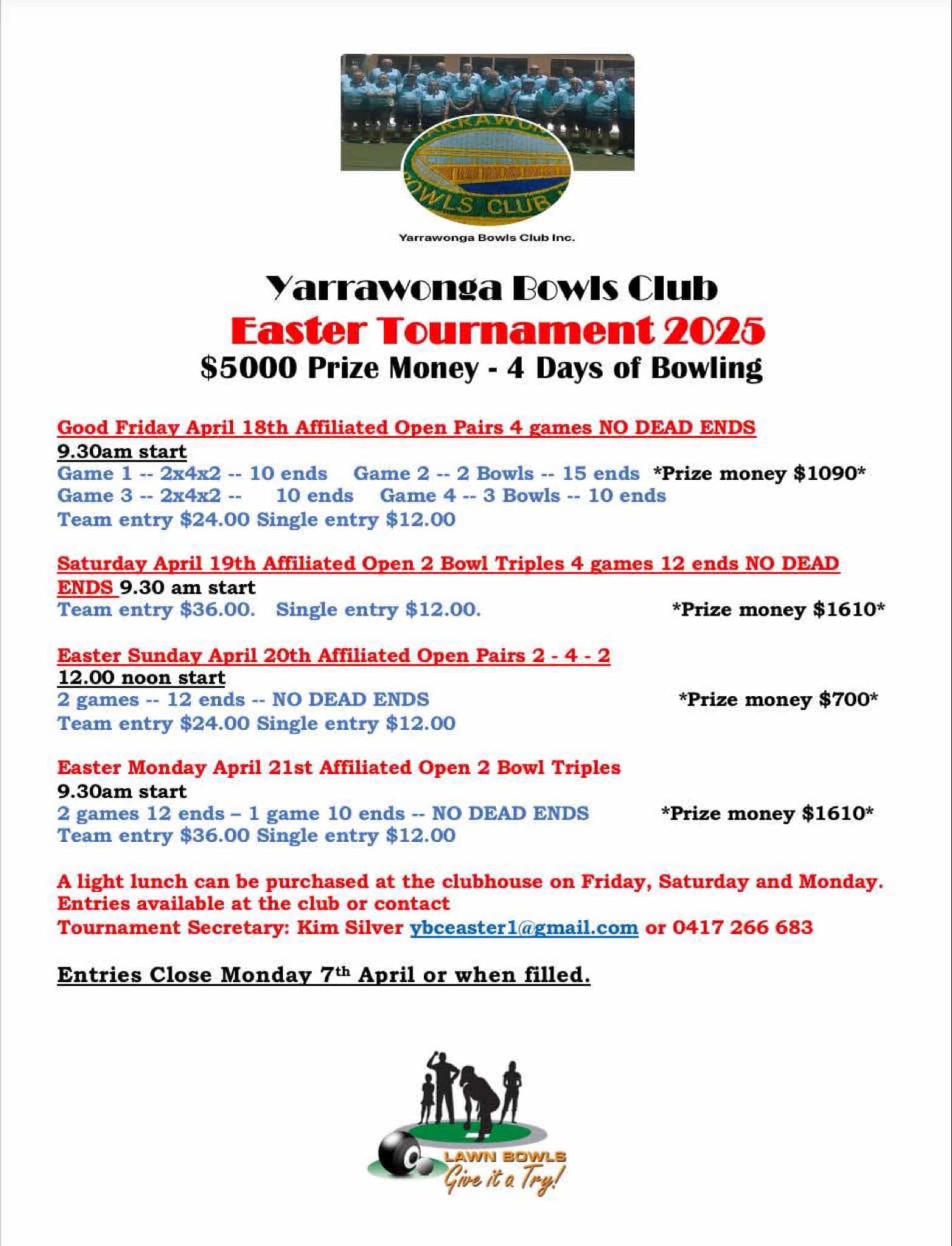 Easter Sunday Open Pairs flyer