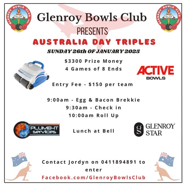 Australia Day Triples flyer