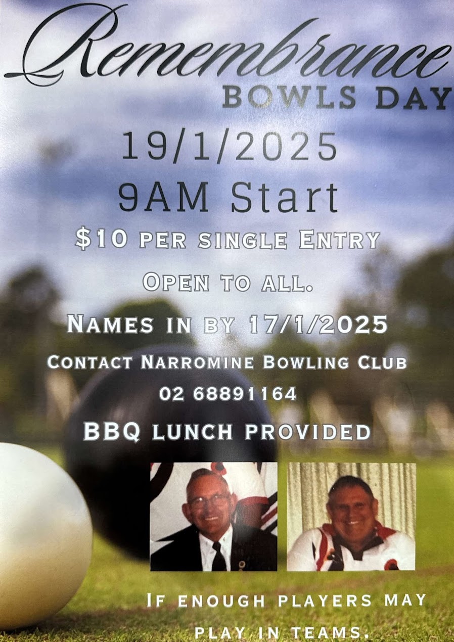 Remembrance Bowls Day flyer
