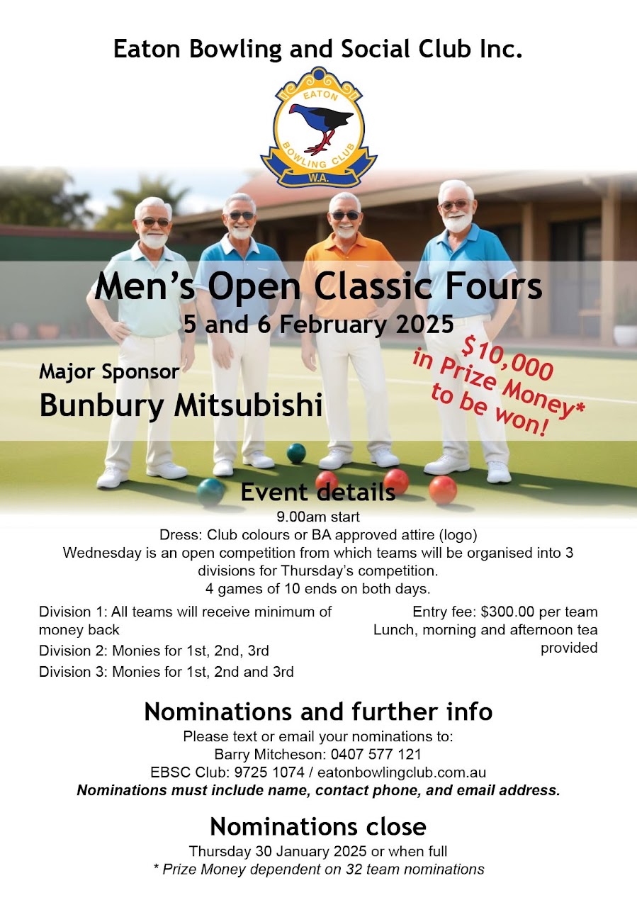 Mens Open Classic Fours flyer
