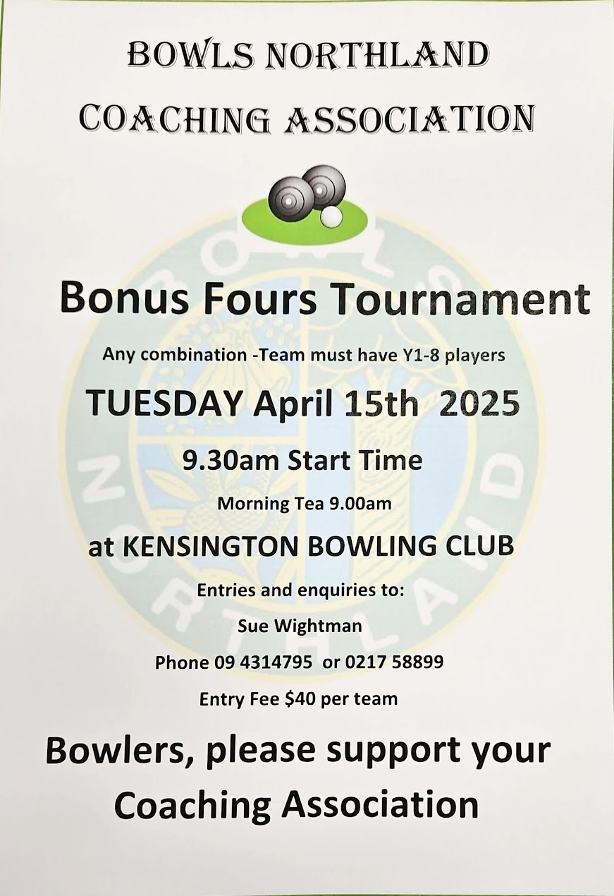 Bonus Fours Tournament flyer