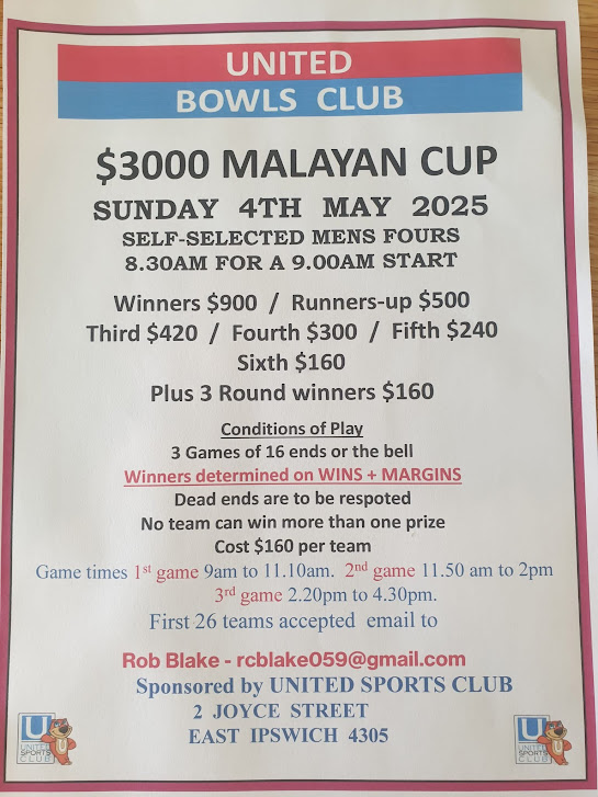 Malayan Cup flyer