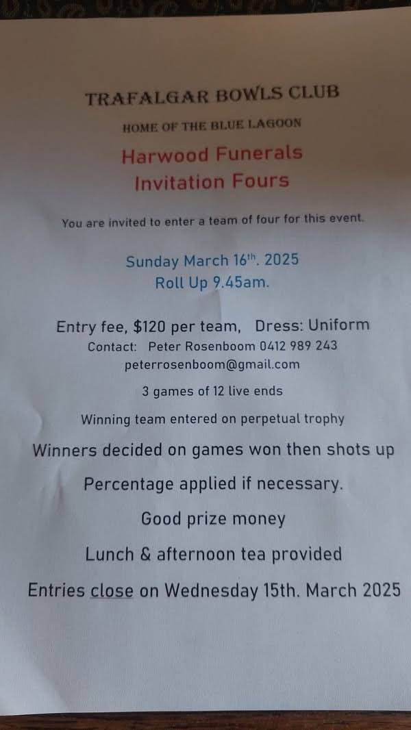 Harwood Funerals Invitation Fours