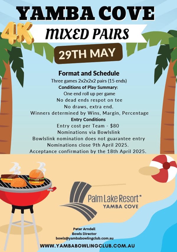 Yamba Cove Mixed Pairs
