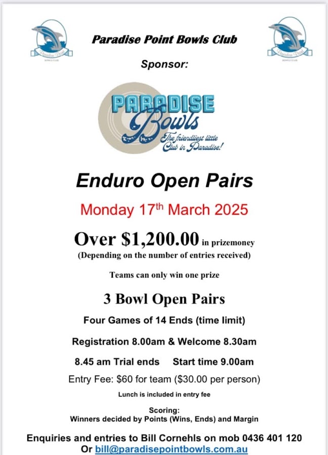 Enduro Open Pairs flyer