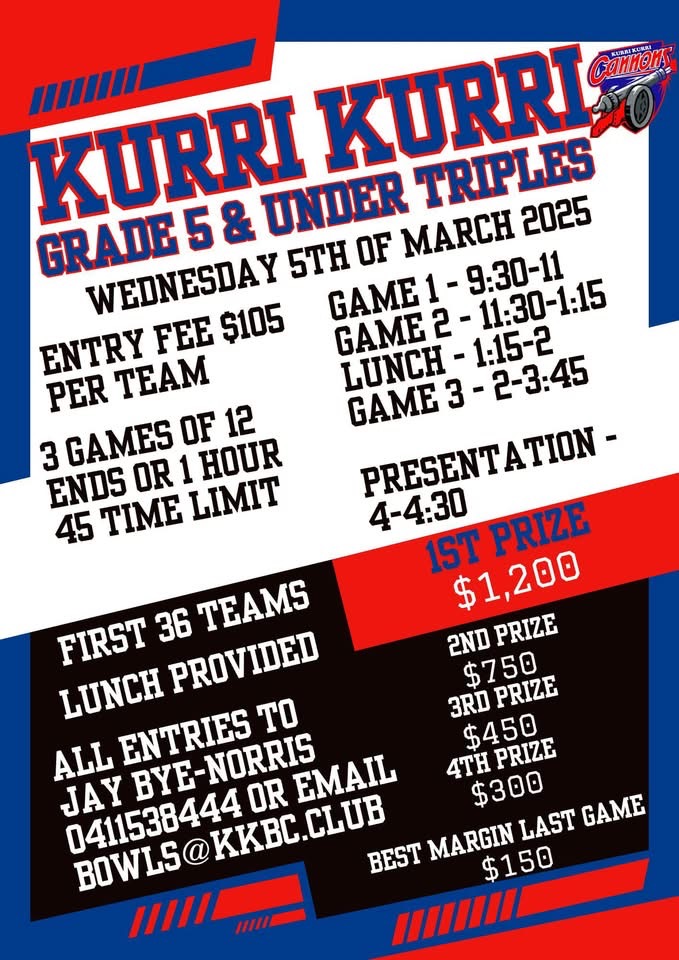 Grade 5 & Under Triples flyer