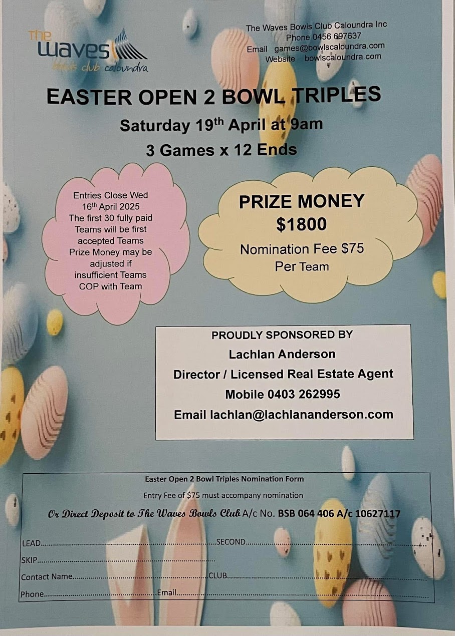 Easter Open Triples flyer