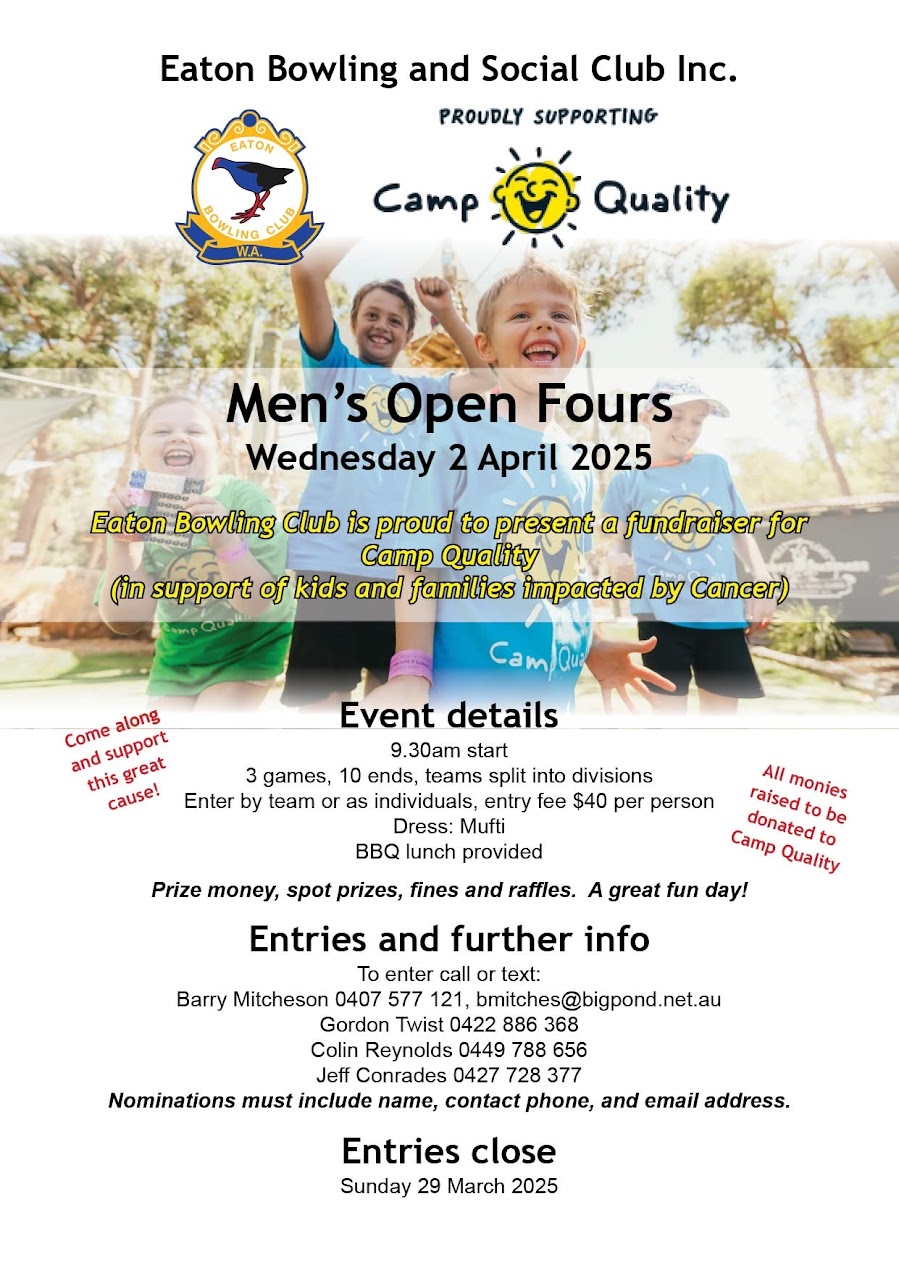Mens Open Fours flyer