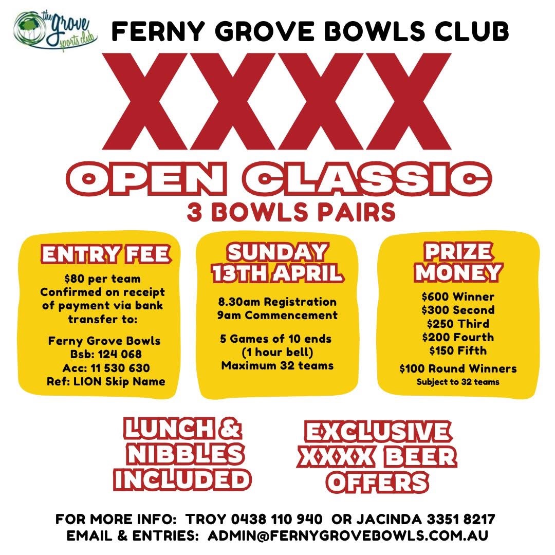 XXXX Open Classic Pairs