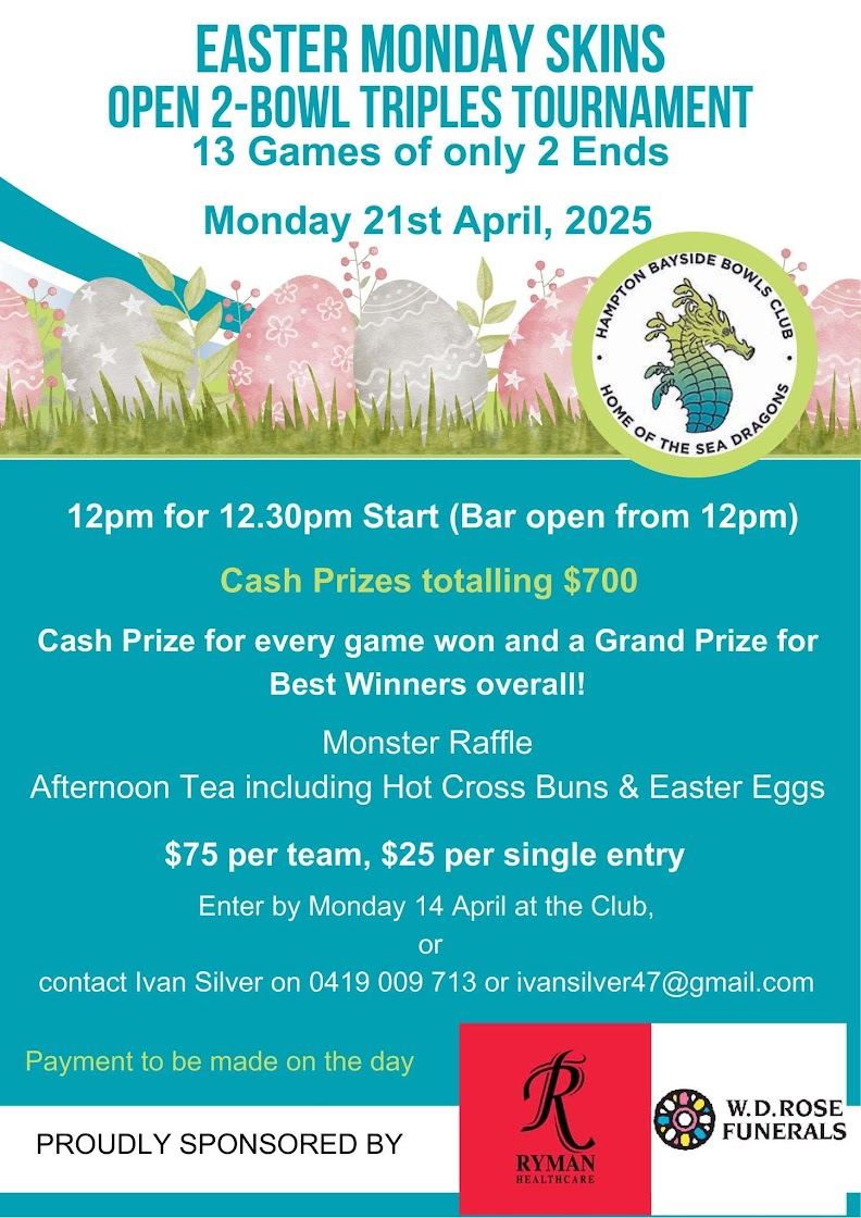Easter Monday Skins flyer