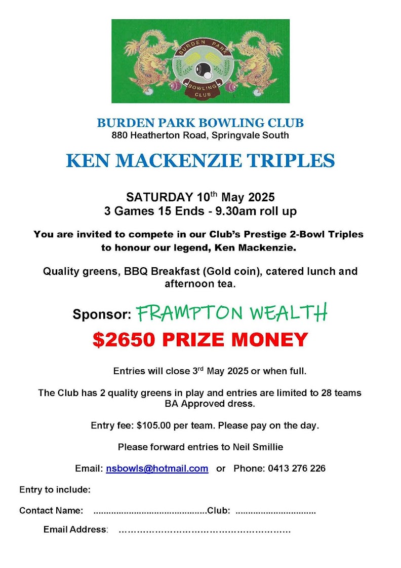Ken Mackenzie Triples flyer