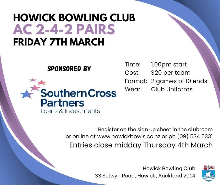Howick AC 2-4-2 Pairs flyer