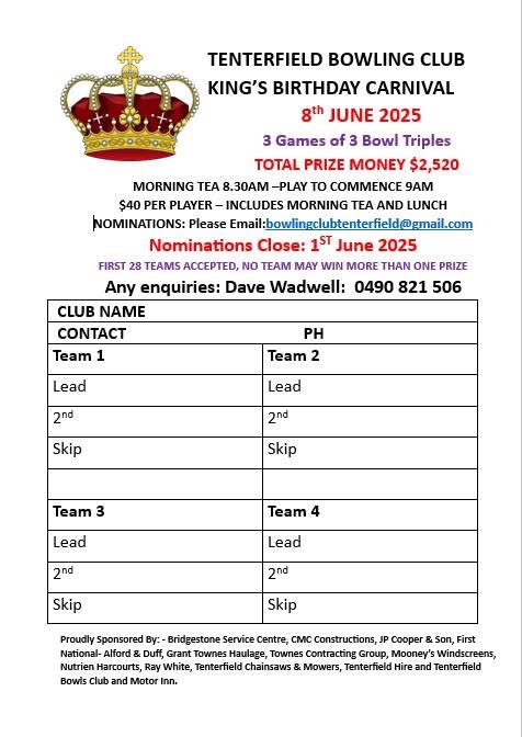 King’s Birthday Carnival flyer