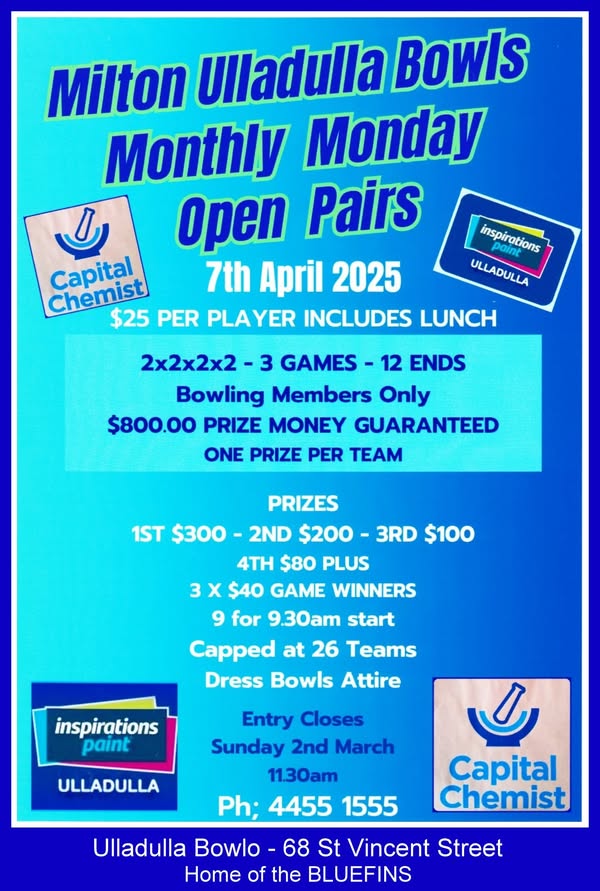 Monthly Monday Open Pairs flyer