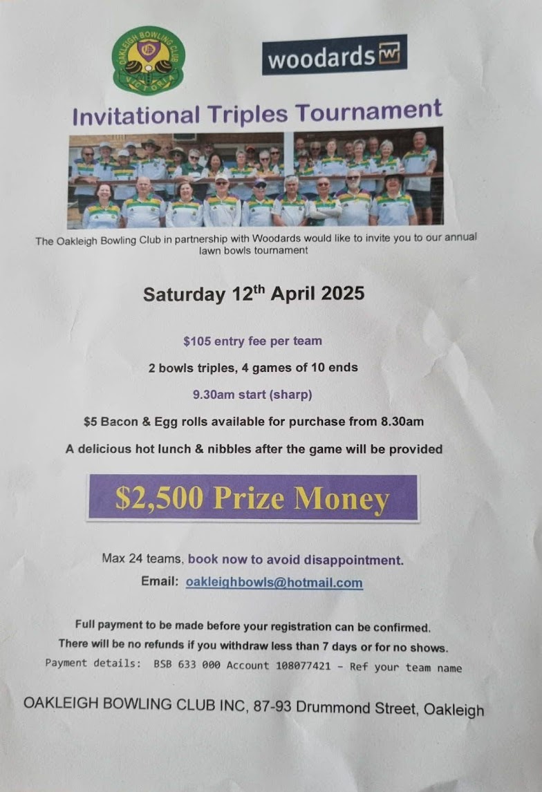 Oakleigh Invitational Triples Tournament