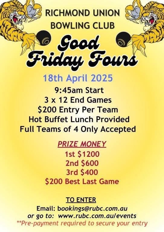 Good Friday Fours flyer