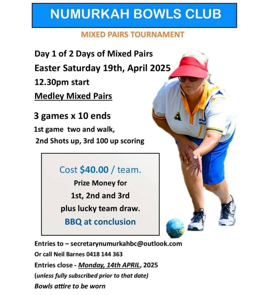 Numurkah Mixed Pairs Tournament flyer