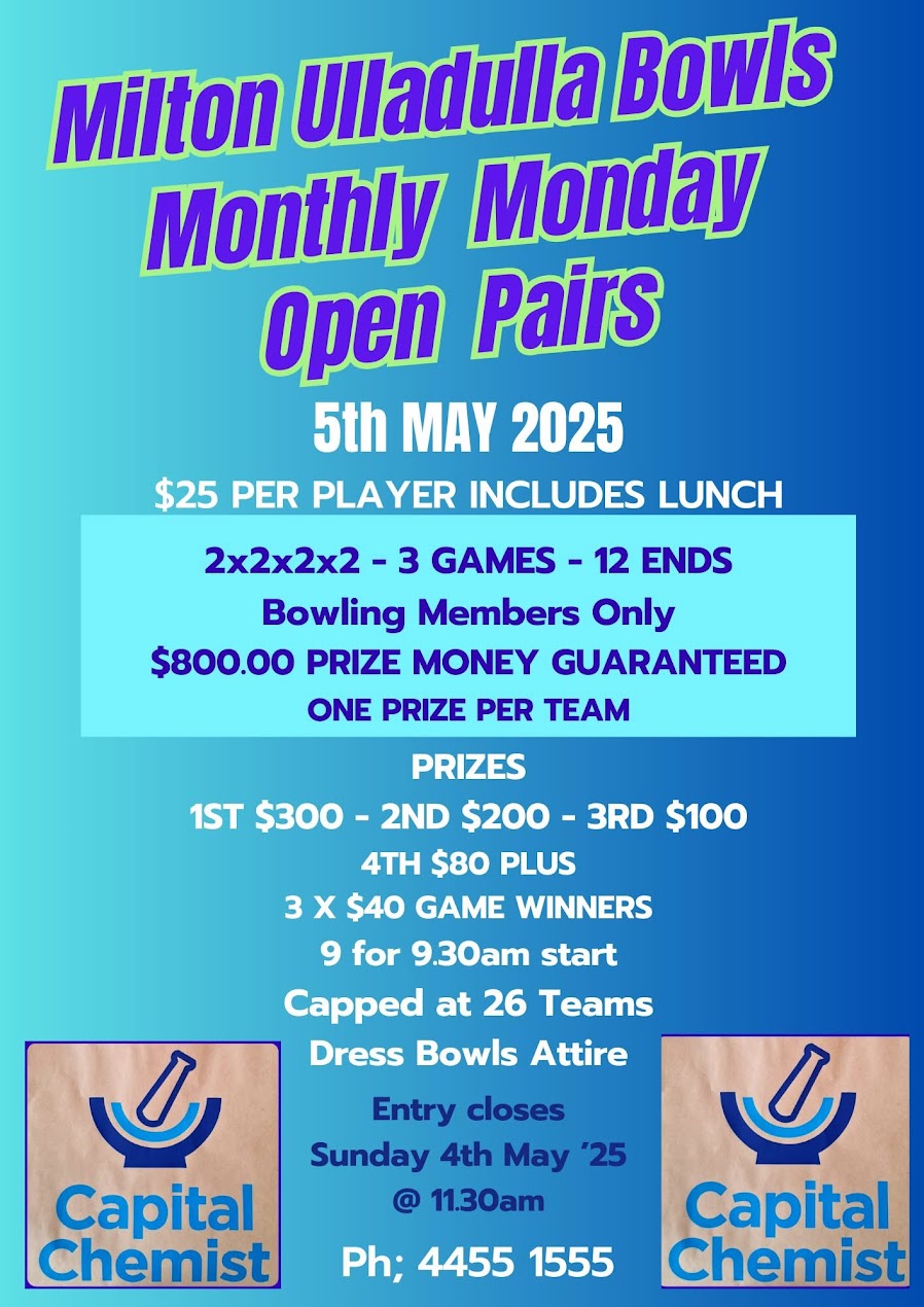 Monthly Monday Open Pairs flyer
