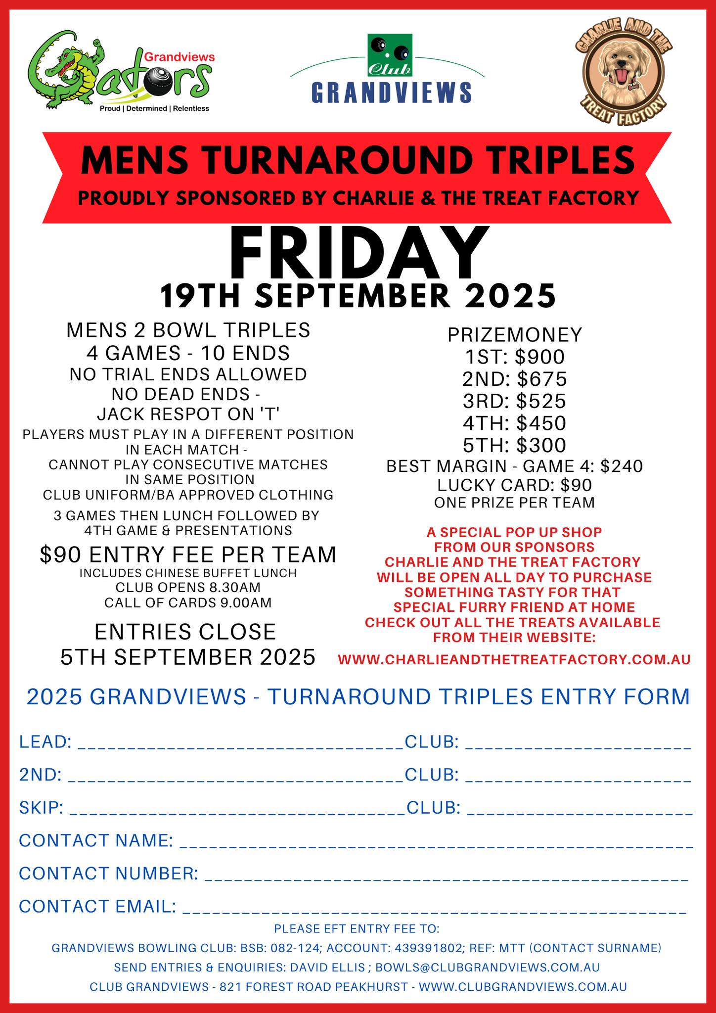 Mens Turnaround Triples