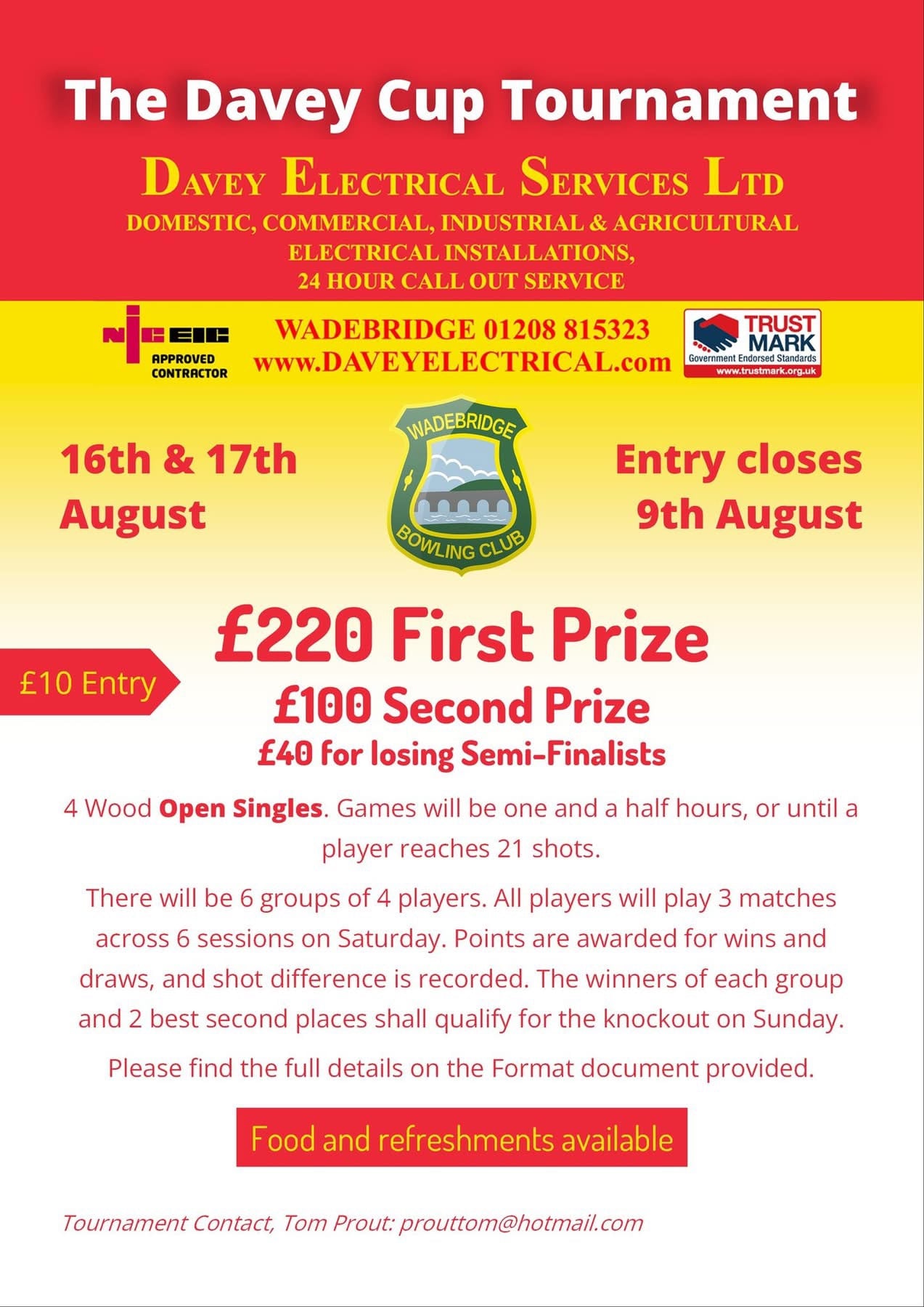 The Davey Cup Tournament flyer