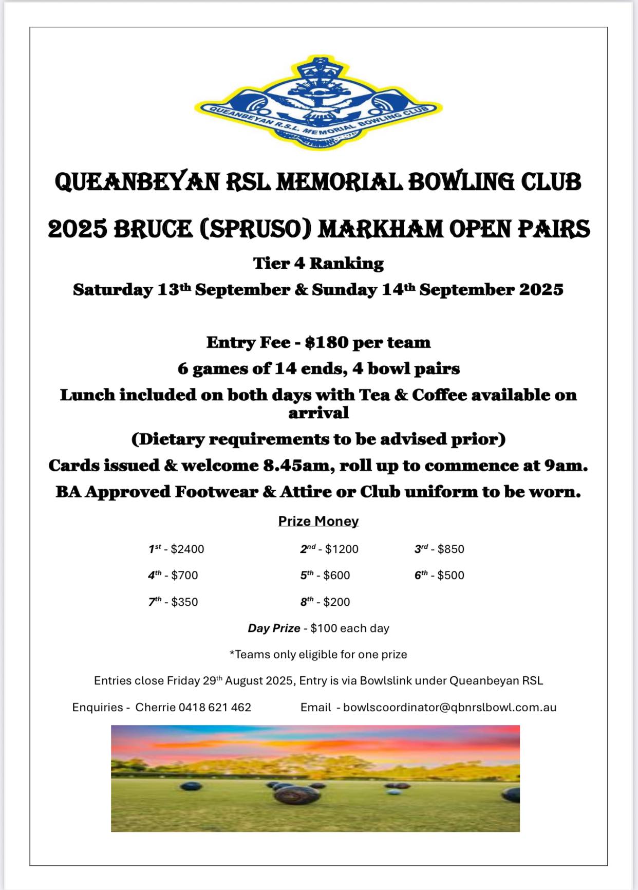 2025 Bruce (Spruso) Markham Open Pairs