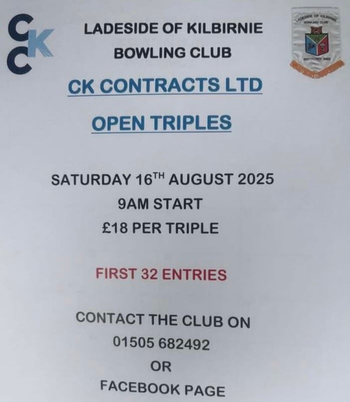 CK Contracts Open Triples flyer