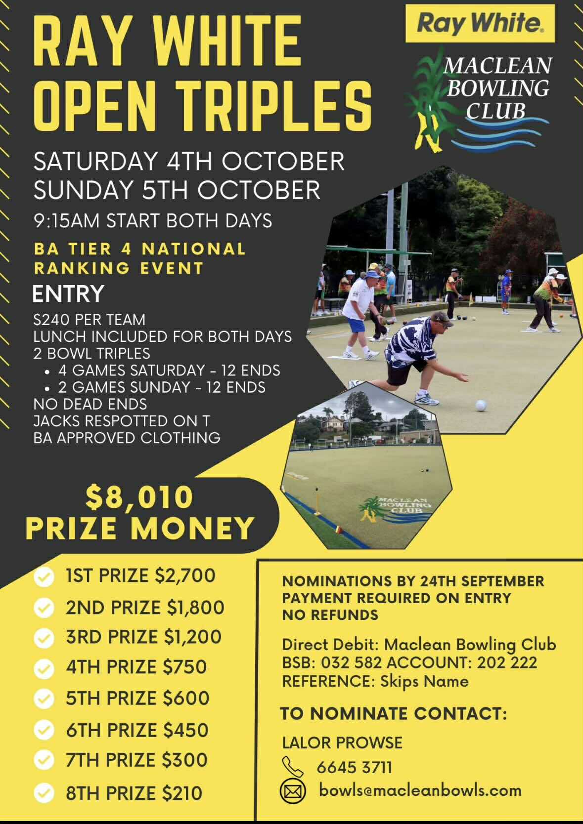 Ray White Open Triples flyer