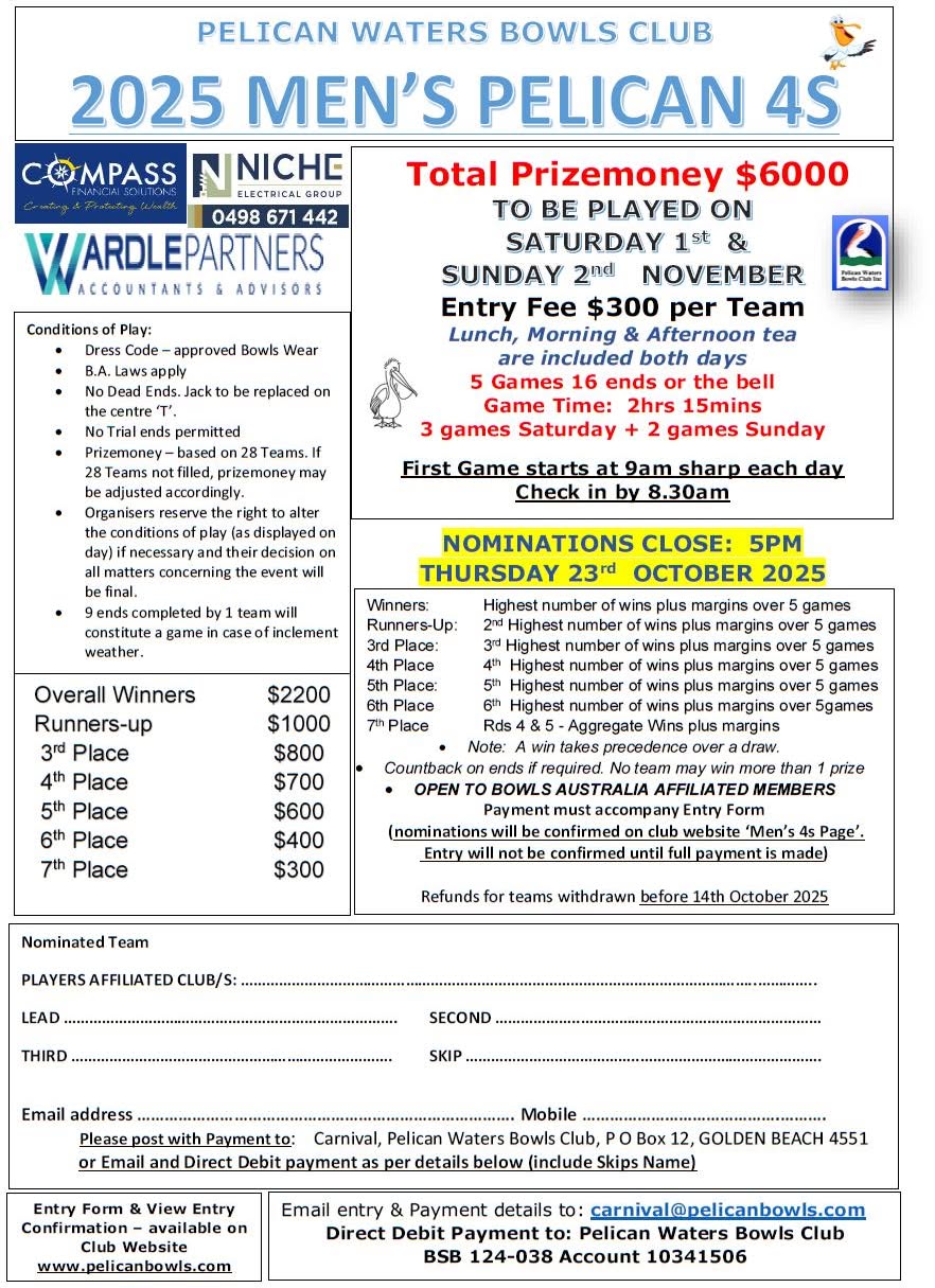 2025 Mens Pelican 4s flyer
