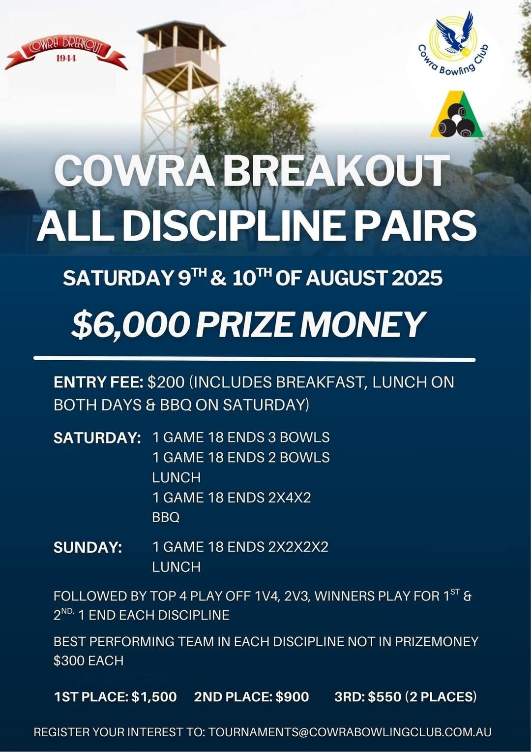 Cowra Breakout All Discipline Pairs flyer