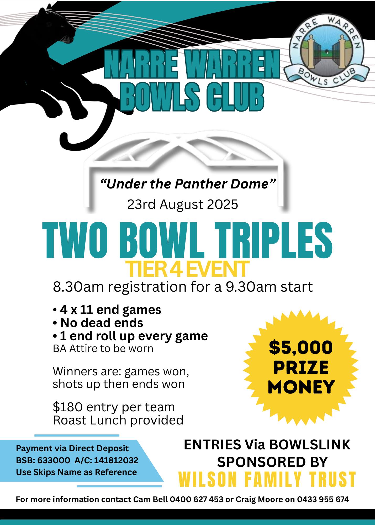 Two Bowl Triples flyer