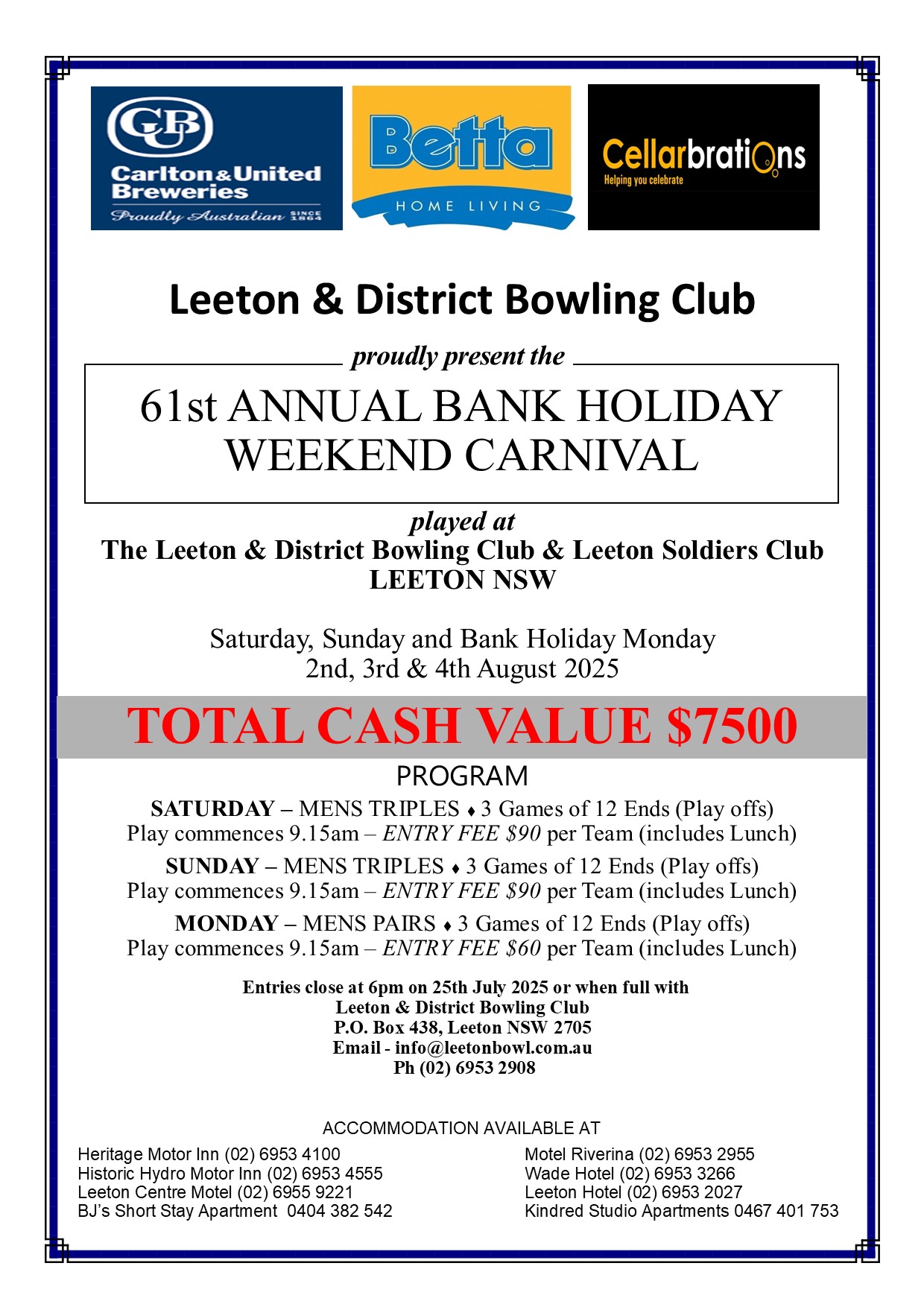 61st Annual Bank Holiday Weekend Carnival flyer